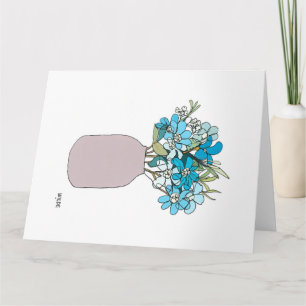 Carte Fleurs de ligne continue florissante dans le vase