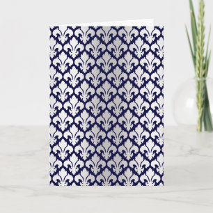Carte Fleurs-de-lys Silver and Blue