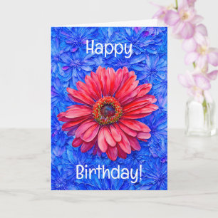 Carte Fleurs de marguerite éclatantes Art marron