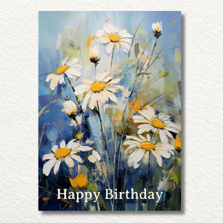 Carte Fleurs de marguerite sur les marguerites sauvages