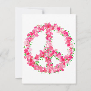 Carte Fleurs de Paix Roses
