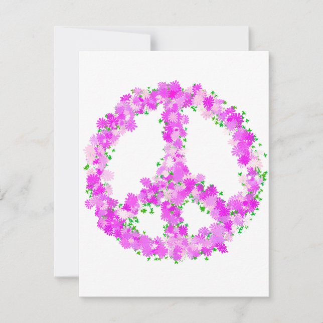 Carte Fleurs de paix violette (Devant)