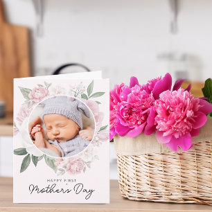 Carte Fleurs de pivoine pour la première fête des mères 