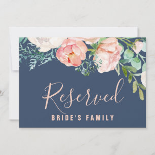 Carte Fleurs de pivoines romantiques   Symbole bleu rése