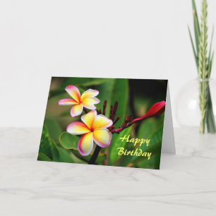 Carte Fleurs de Plumeria de Maui, anniversaire