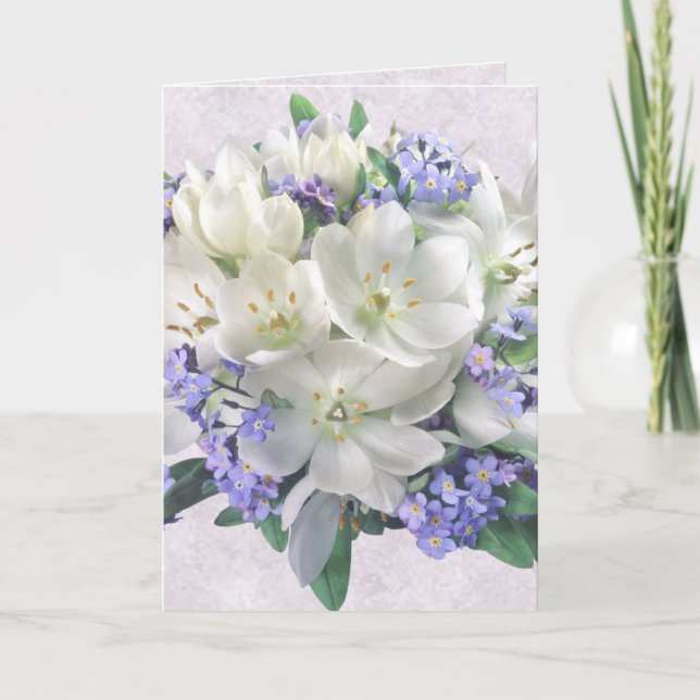 Carte Fleurs de printemps. Croque et oublie-moi-pas cart (Devant)