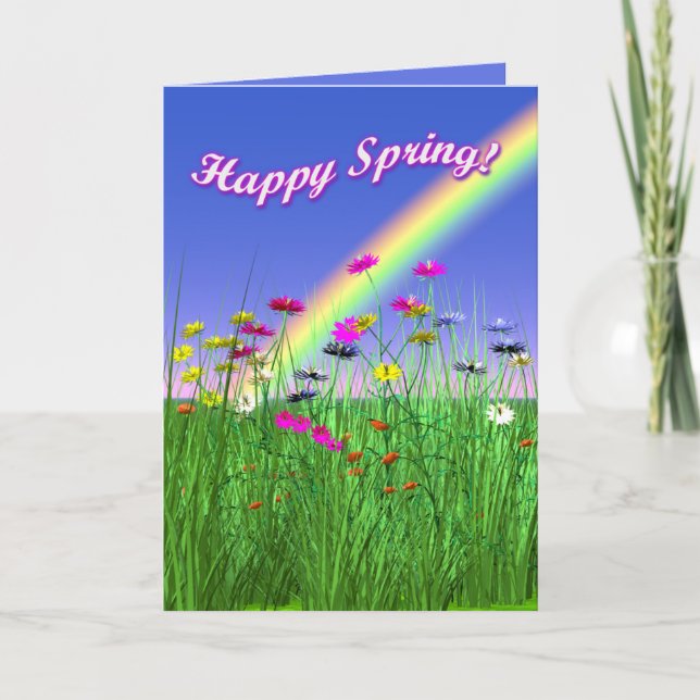Carte Fleurs de printemps joyeuses (Devant)