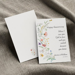 Carte Fleurs de printemps Quand je vous ai vu, je suis t