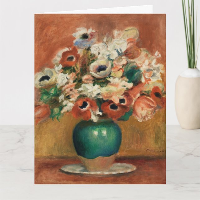 Carte Fleurs de Renoir Impressionist Art Peinture (Devant)