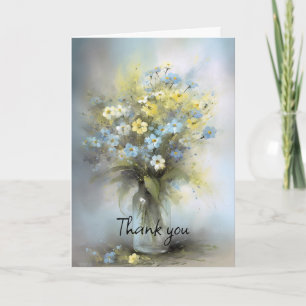 Carte Fleurs de rêve en Merci de vase