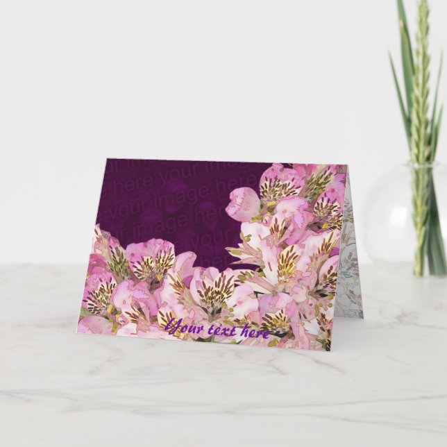 Carte Fleurs de saison fraîches et agréables (Devant)