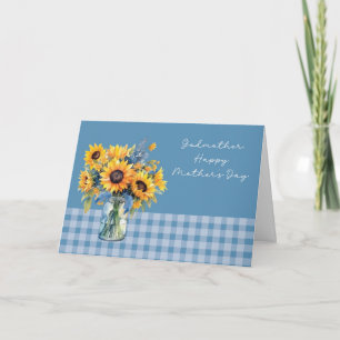 Carte Fleurs de soleil de la Fête des Mères à Mason Jar