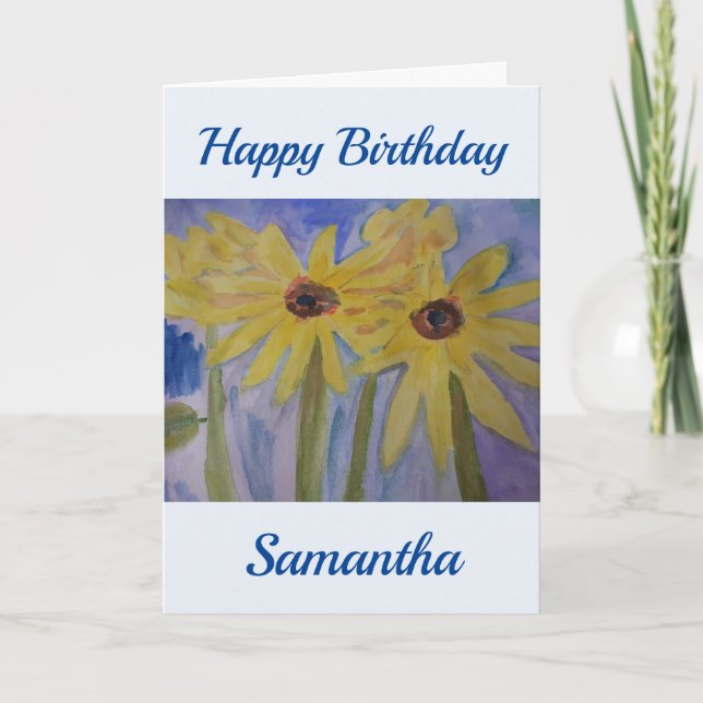 Carte Fleurs de soleil jaunes d'été Anniversaire (Devant)