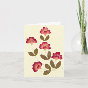 Carte Fleurs de tube rose pâle