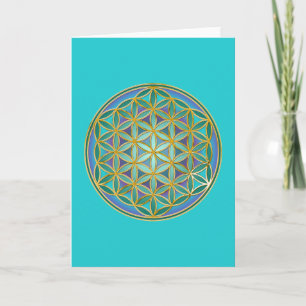 Carte FLEURS DE VIE - Géométrie Sacrée Design 1