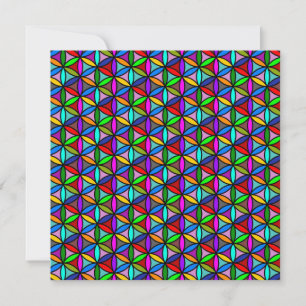Carte FLEURS DE VIE - gradients multicolores motif 2