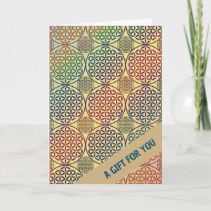 Carte FLEURS DE VIE - motif de grunge 1