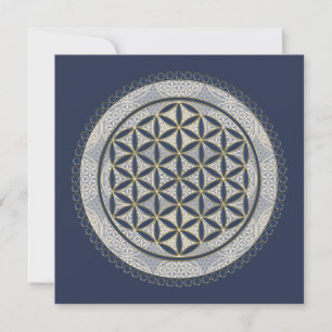 Carte FLEURS DE VIE - Symbole de géométrie sacrée Art 1