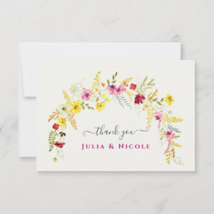 Carte Fleurs d'orchidées violettes roses Mariage de cour