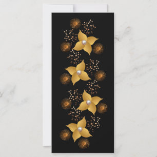 Carte Fleurs dorées 