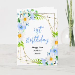 Carte Fleurs d'oubliettes et de pâquerettes pour un anni