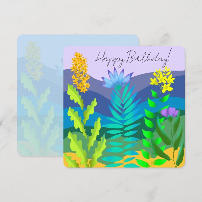 Carte Fleurs du désert (Devant / Derrière)