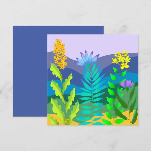 Carte Fleurs du désert (Devant / Derrière)