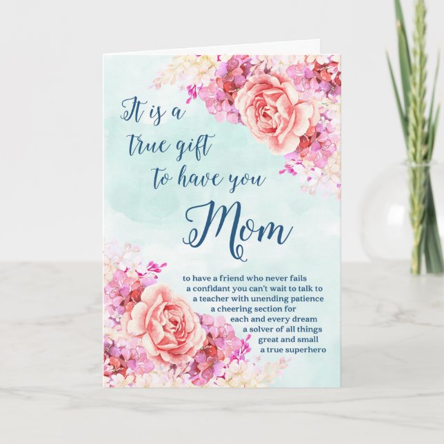 Carte Fleurs du Printemps - Fête des mères (Devant)