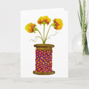 Carte Fleurs en piscine en bois