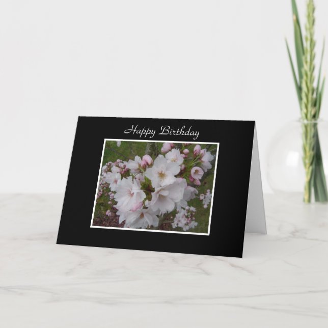 Carte Fleurs en rose (Devant)