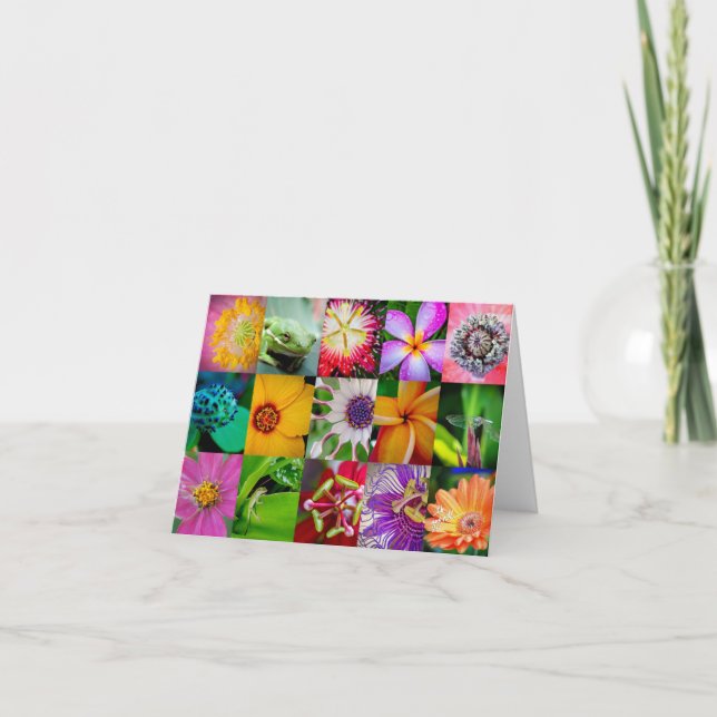 Carte Fleurs et créatures élégantes Motif floral (Devant)