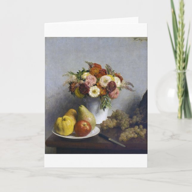 Carte Fleurs et fruits, Henri Fantin-Latour (Devant)