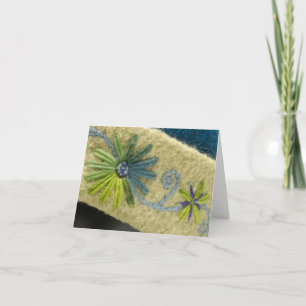 Carte Fleurs et vigne vertes