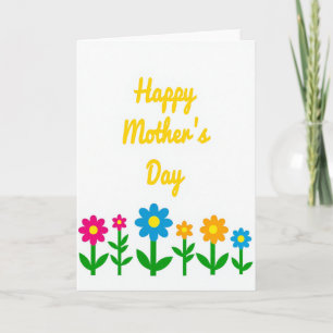 Carte Fleurs Graphiques Vibrantes