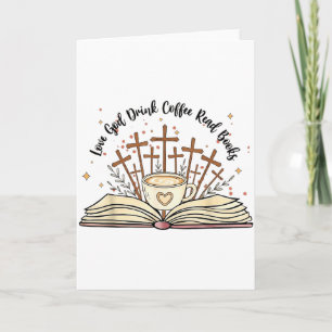 Carte Fleurs Groovy Amour Dieu Boire Café Lire Livres Ch