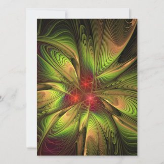 Carte Fleurs imaginaires fractales douces et tendres