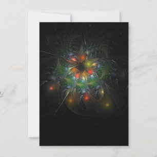Carte Fleurs imaginaires fractales douces et tendres