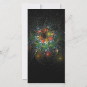 Carte Fleurs imaginaires fractales douces et tendres
