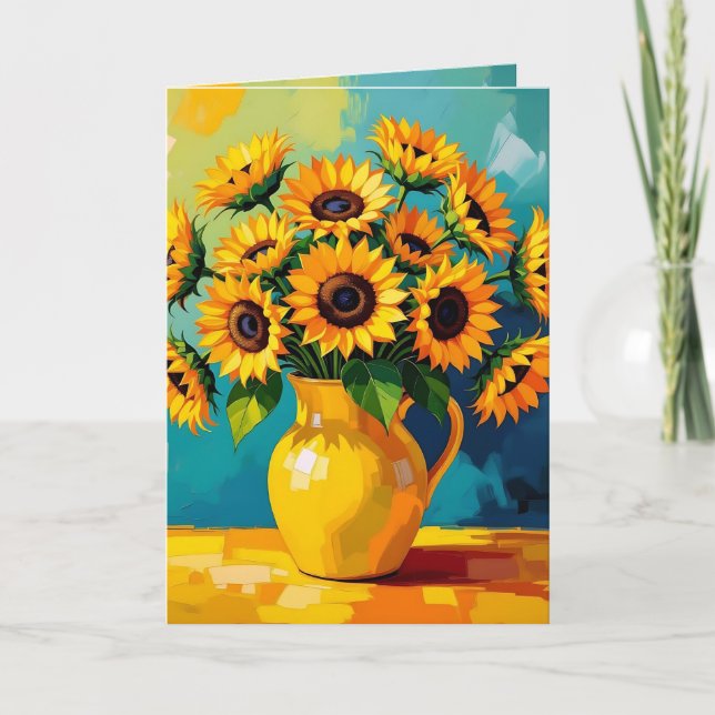 Carte Fleurs jaunes | Avoir un bel anniversaire (Devant)