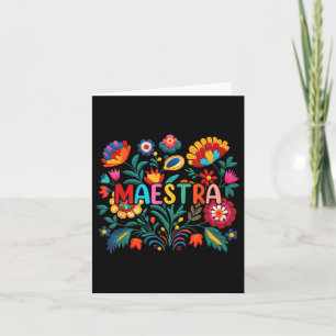 Carte Fleurs Maestra Enseignant Espagnol Cinco De Mayo F