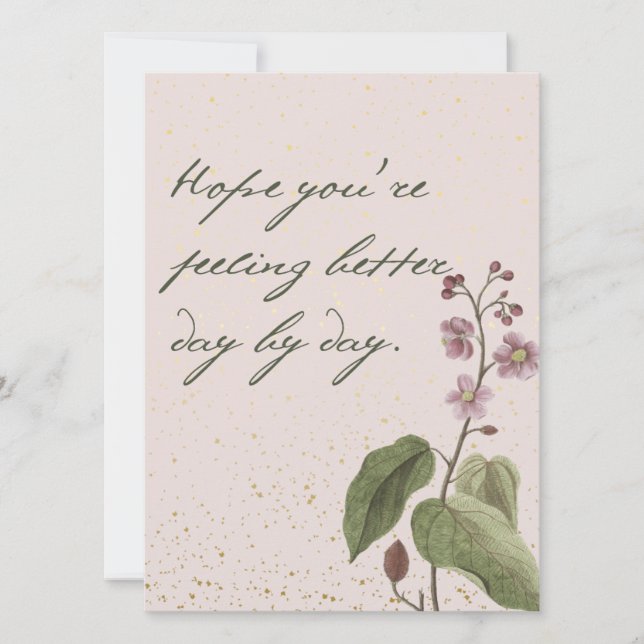Carte Fleurs mauves et roses douces avec message (Devant)