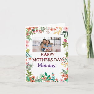 Carte Fleurs mignonnes Bonne fête des mères Photo