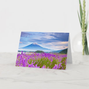 Carte Fleurs   Mont Fugi Japon