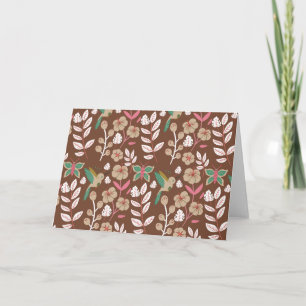 Carte Fleurs motifs florales sans soudure, feuilles, pap