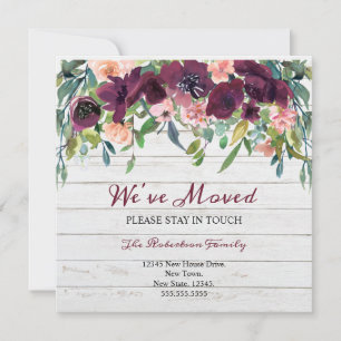 Carte Fleurs Nous Avons Déménagé   Nouvelle Adresse  Ann