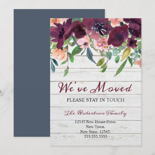 Carte Fleurs Nous Avons Déménagé   Nouvelle Adresse  Ann