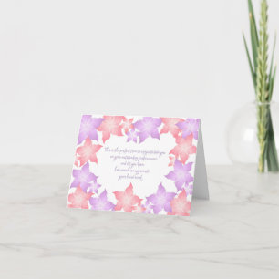 Carte Fleurs Pastel Journée Professionnels Administratif