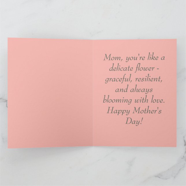 Carte Fleurs printanières en bleu de robin (Intérieur)