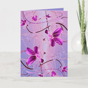 Carte Fleurs Romantiques