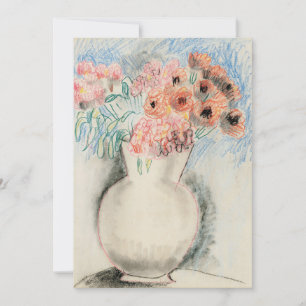 Carte Fleurs roses dans un vase Christopher Wood